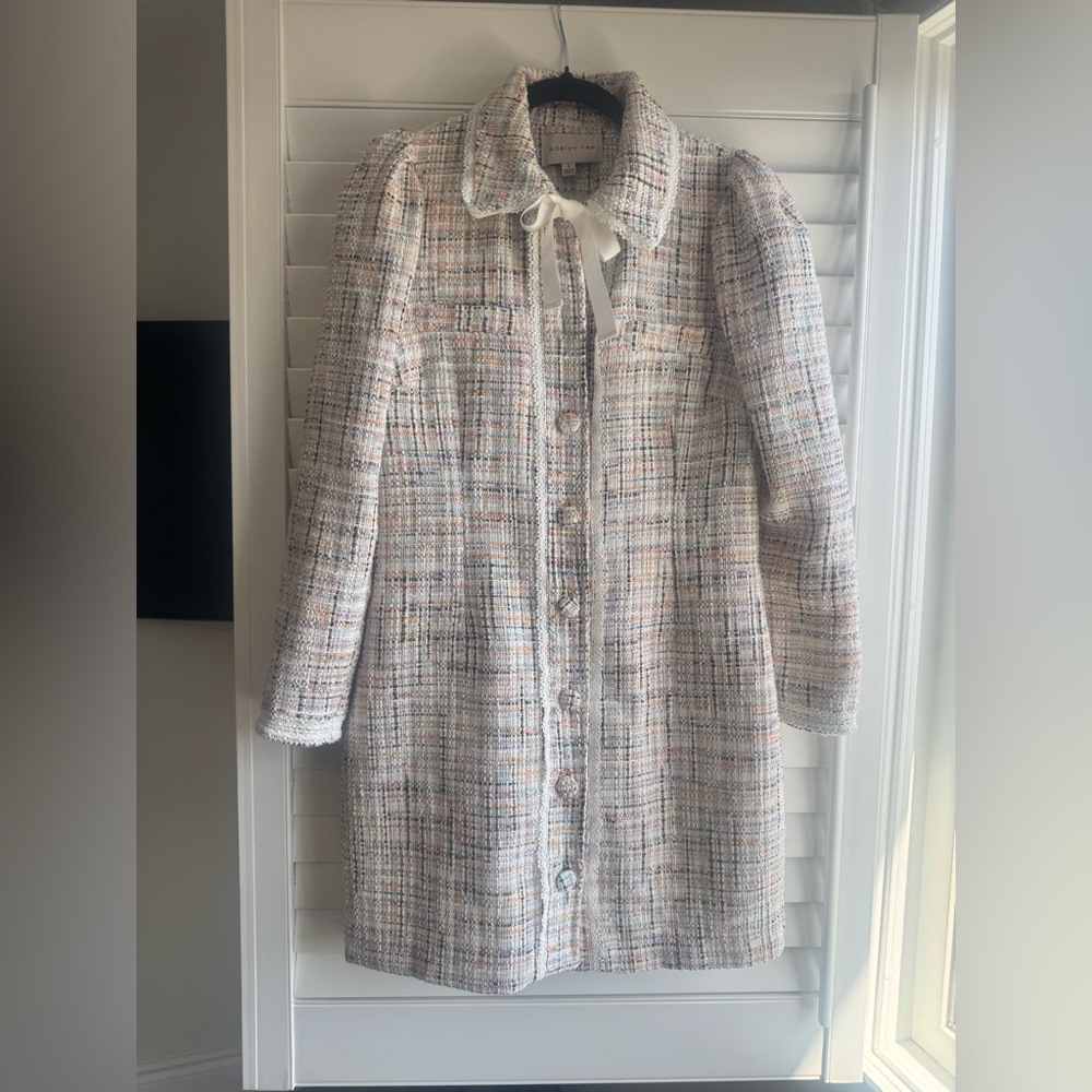 Adelyn Rae Multicolor Tweed Dress - Picture 1 of 4